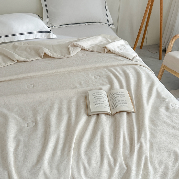 91家纺网 家纺一手货源 找家纺 （总）欧夏家纺 2026新款天丝麻大提花镂空夏被双人夏凉被空调被夏季薄被子直播供货