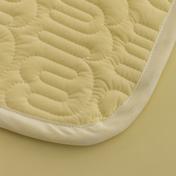 91家纺网 家纺一手货源 找家纺 恩和家纺 2026新款锦氨凉感丝夹棉床护垫 冰美式凉感垫 小鸡黄