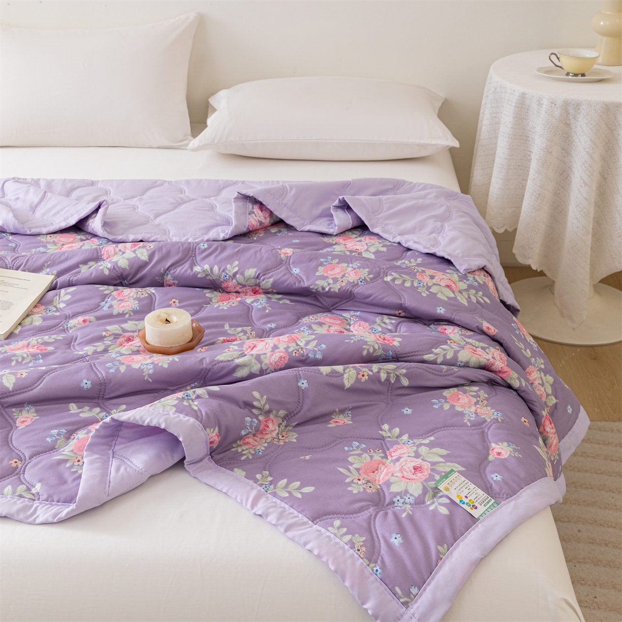 91家纺网 家纺一手货源 找家纺 伊凡 2025新款亲肤磨毛印花夏凉被空调被子薄盖毯被 夏日梦幻