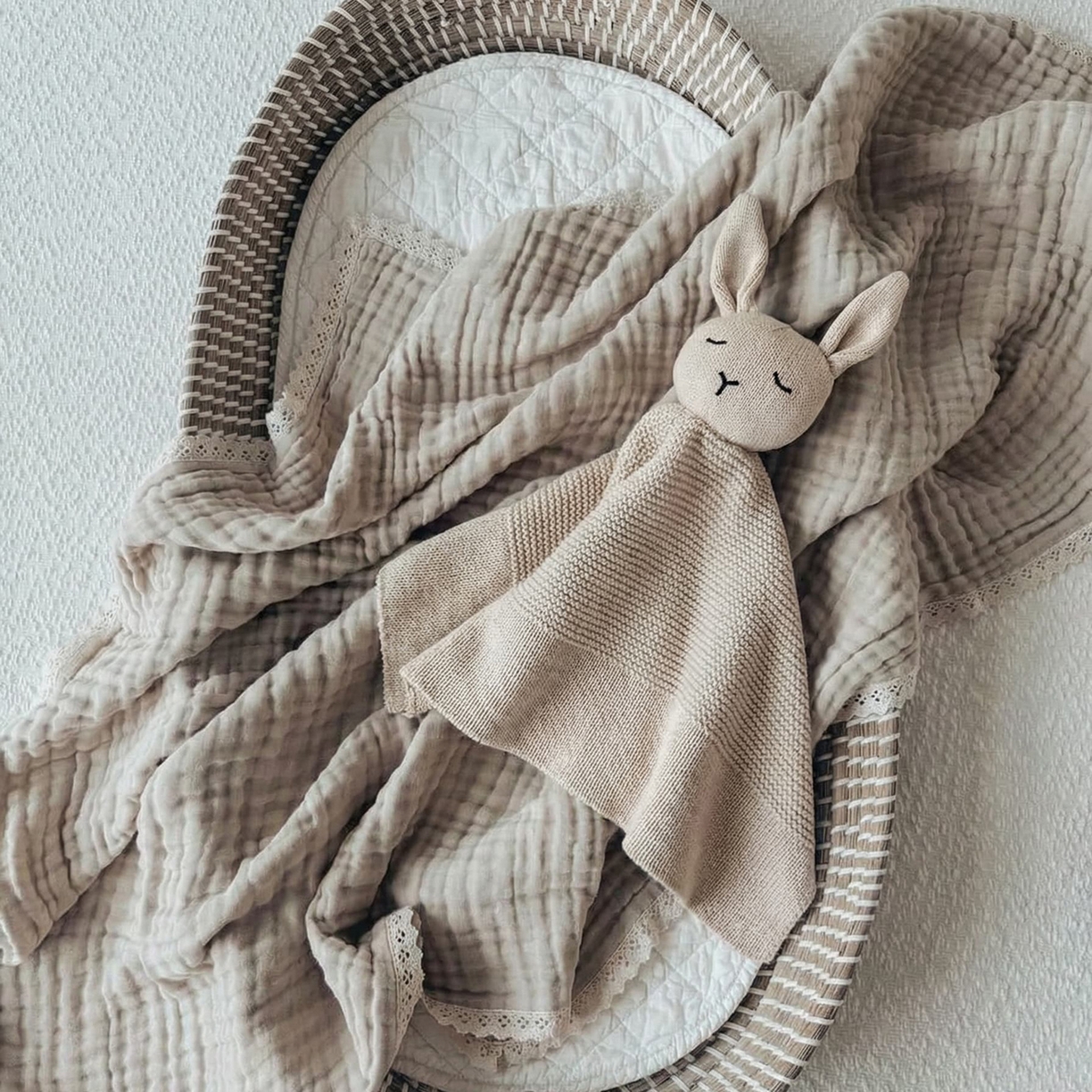 91家纺网 家纺一手货源 找家纺 （总）暖绵绵家纺 新款宝宝的好玩伴萌兔安抚巾新生儿陪睡软玩偶-甜梦兔