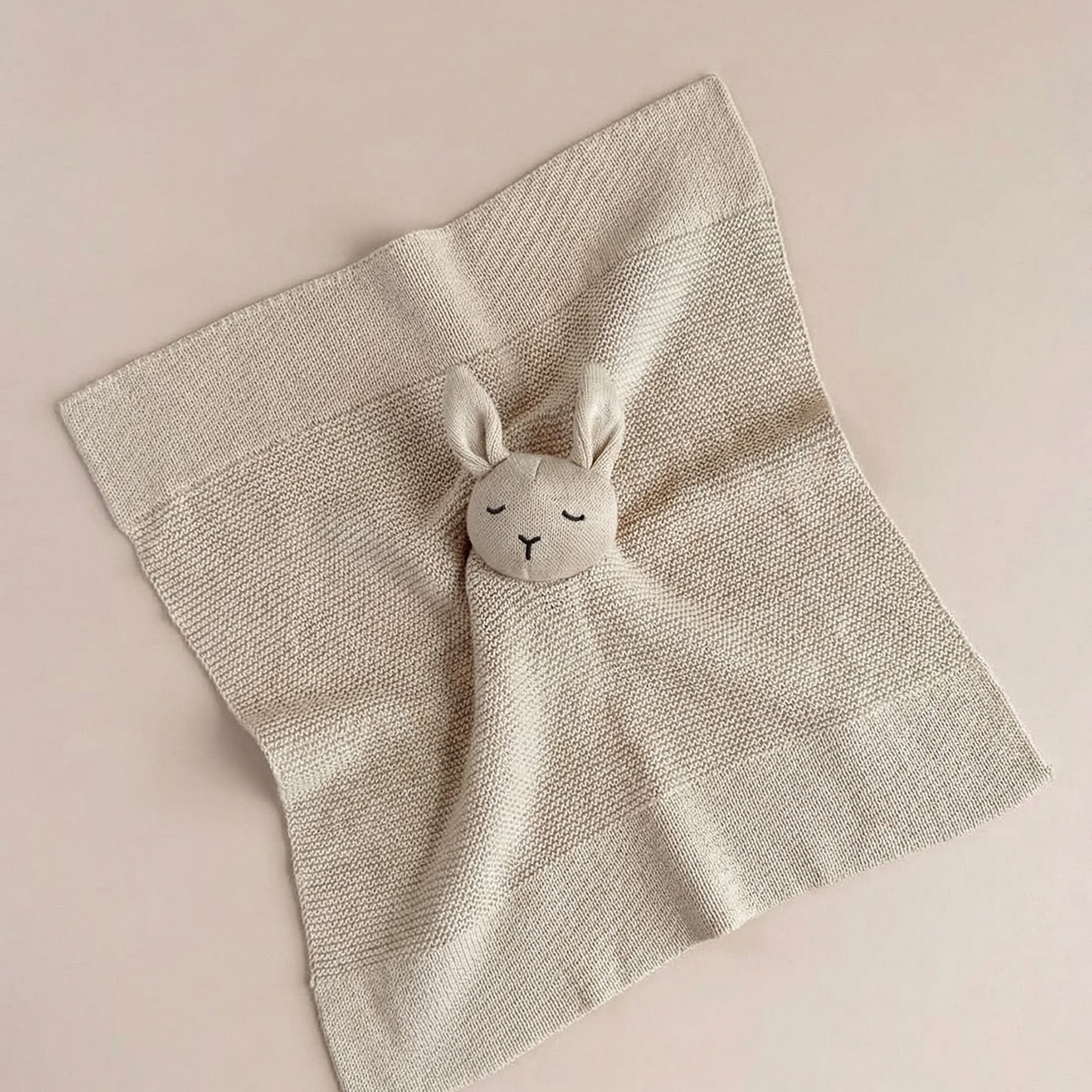91家纺网 家纺一手货源 找家纺 暖绵绵家纺 新款宝宝的好玩伴萌兔安抚巾新生儿陪睡软玩偶-甜梦兔 甜梦兔-米色 40*40cm