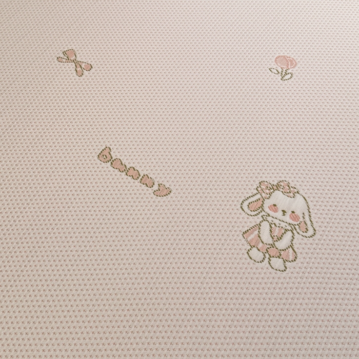 91家纺网 家纺一手货源 找家纺 凯罗 2026新款卡通实拍小红书爆款凉豆豆绣花凉席床笠可水洗床笠席子 兔叽乖乖