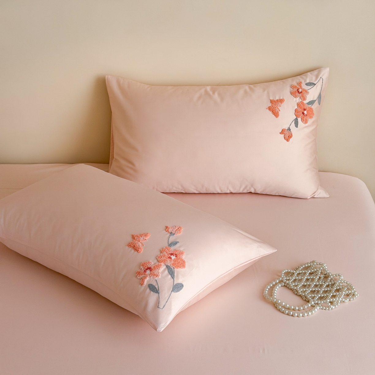 91家纺网 家纺一手货源 找家纺 （总）优彩 2026春夏新款A类100支长绒棉毛巾绣四件套系列