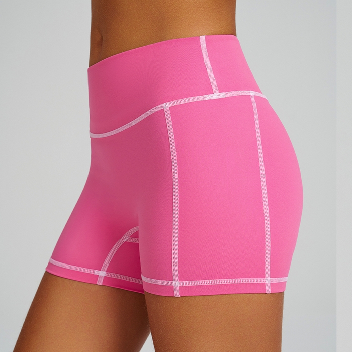 91家纺网 家纺一手货源 找家纺 （总）沐珩家纺 2026新款跨境户外运动套装短裤背心撞色跑步速干运动内衣吊带瑜伽服套装女可印字印logo