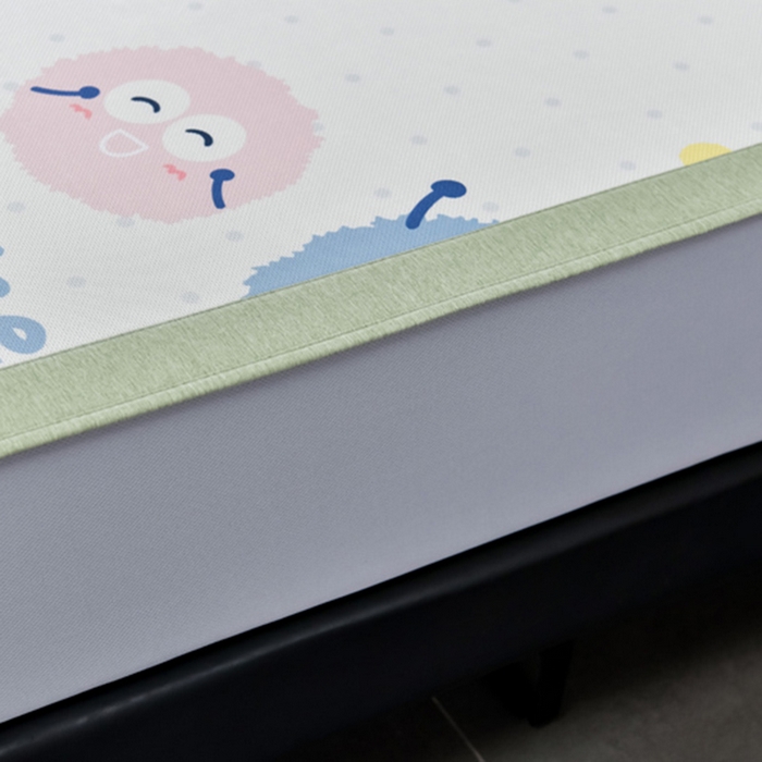 91家纺网 家纺一手货源 找家纺 小牛席业 2025新款加厚款-碳光凉感冰丝席系列（床笠款）凉席藤席冰藤席冰丝席竹席空调席草席乳胶席凉感豆豆席三 彩色煤球（床笠款）