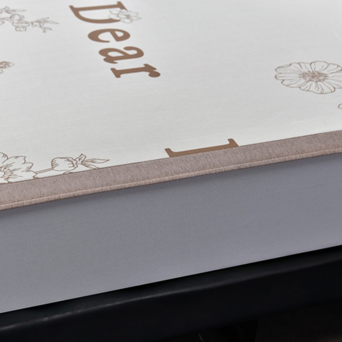 91家纺网 家纺一手货源 找家纺 小牛席业 2025新款加厚款-碳光凉感冰丝席系列（床笠款）凉席藤席冰藤席冰丝席竹席空调席草席乳胶席凉感豆豆席三 轻奢赫本（床笠款）