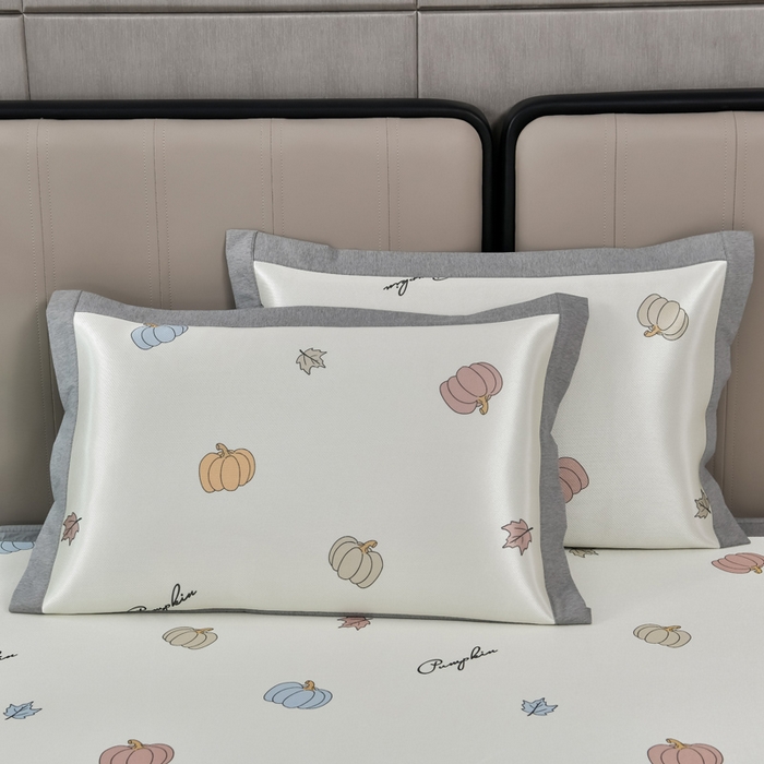 91家纺网 家纺一手货源 找家纺 小牛席业 2025新款加厚款-碳光凉感冰丝席系列（床笠款）凉席藤席冰藤席冰丝席竹席空调席草席乳胶席凉感豆豆席三 小号南瓜（床笠款）