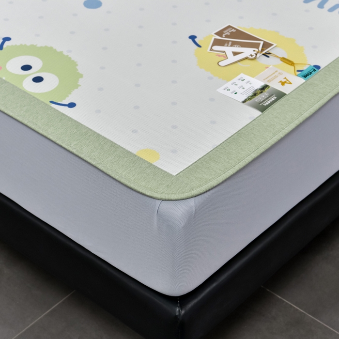 91家纺网 家纺一手货源 找家纺 小牛席业 2025新款加厚款-碳光凉感冰丝席系列（床笠款）凉席藤席冰藤席冰丝席竹席空调席草席乳胶席凉感豆豆席三 彩色煤球（床笠款）