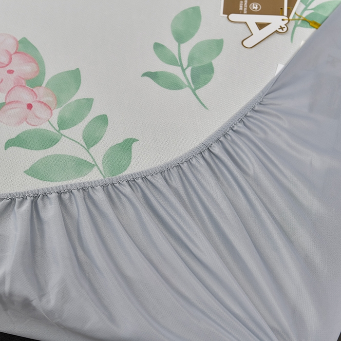 91家纺网 家纺一手货源 找家纺 小牛席业 2025新款加厚款-碳光凉感冰丝席系列（床笠款）凉席藤席冰藤席冰丝席竹席空调席草席乳胶席凉感豆豆席三 花间集（床笠款）