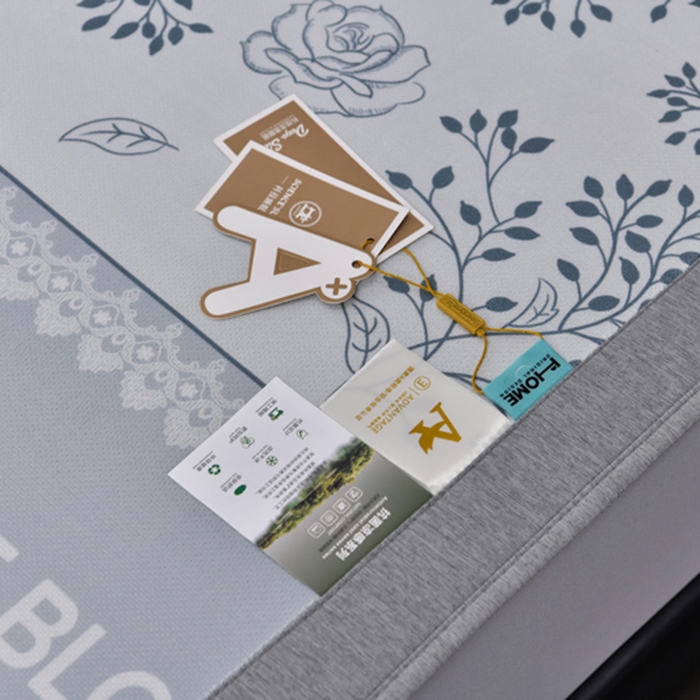 91家纺网 家纺一手货源 找家纺 小牛席业 2025新款加厚款-碳光凉感冰丝席系列（床笠款）凉席藤席冰藤席冰丝席竹席空调席草席乳胶席凉感豆豆席三 清新叶语-灰（床笠款）