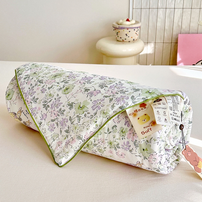 91家纺网 家纺一手货源 找家纺 优迈 2026新款A类针织棉嘟嘟被夏被春秋被空调被儿童学生被子被芯 花枝兔