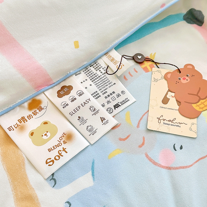 91家纺网 家纺一手货源 找家纺 优迈 2026新款A类针织棉嘟嘟被夏被春秋被空调被儿童学生被子被芯 艾利小象