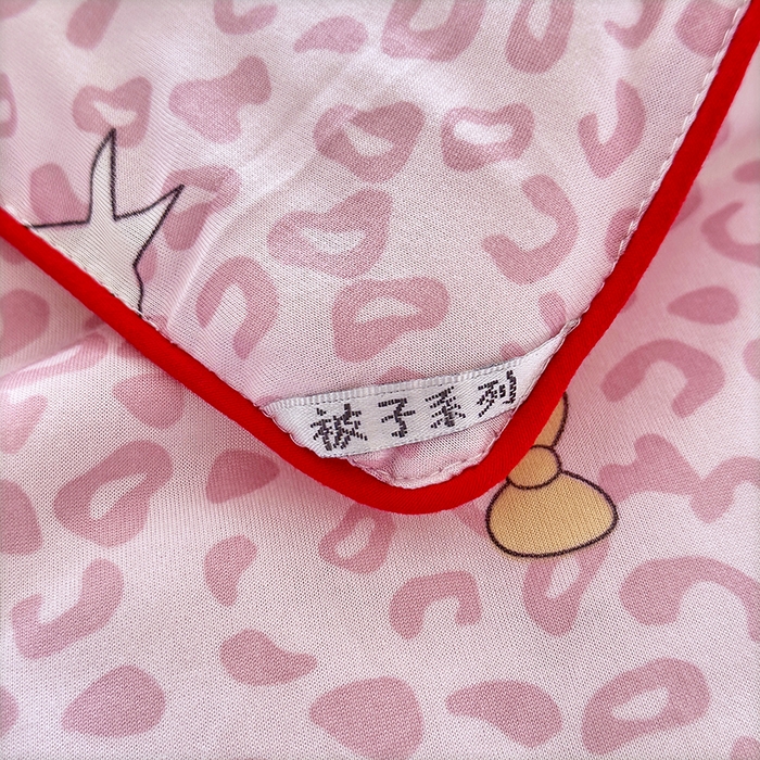 91家纺网 家纺一手货源 找家纺 优迈 2026新款A类针织棉嘟嘟被夏被春秋被空调被儿童学生被子被芯 粉粉豹纹猫