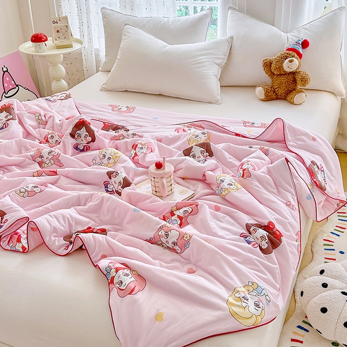 91家纺网 家纺一手货源 找家纺 优迈 2026新款A类针织棉嘟嘟被夏被春秋被空调被儿童学生被子被芯 小公举