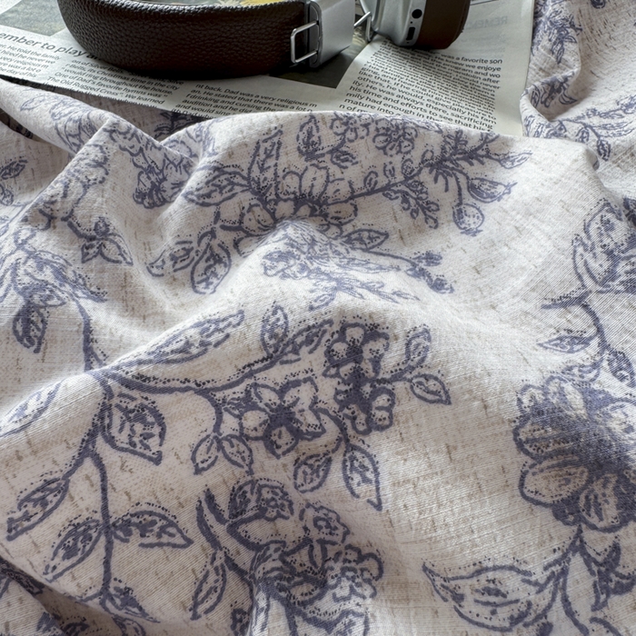 91家纺网 家纺一手货源 找家纺 雅阁尔家纺 2026新款复古美拉德风泡芙棉双层纱床单床笠款水洗棉四件套学生宿舍三件套单被套 青花瓷