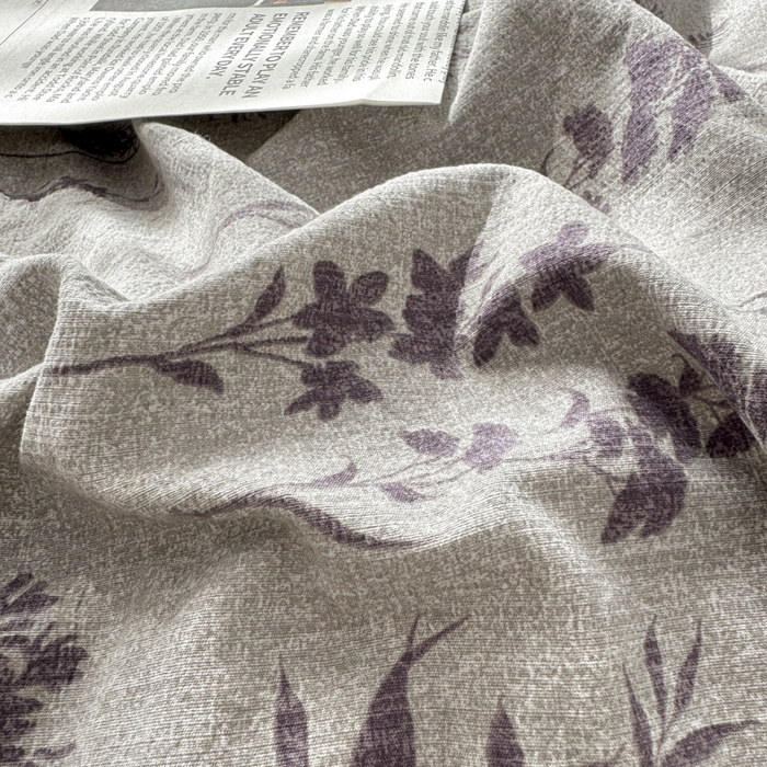 91家纺网 家纺一手货源 找家纺 雅阁尔家纺 2026新款复古美拉德风泡芙棉双层纱床单床笠款水洗棉四件套学生宿舍三件套单被套 紫苏