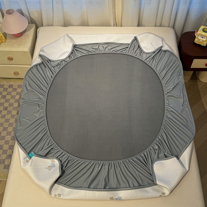 91家纺网 家纺一手货源 找家纺 凯罗 2026新款卡通实拍小红书爆款凉豆豆绣花凉席床笠可水洗床笠席子 小萌狗