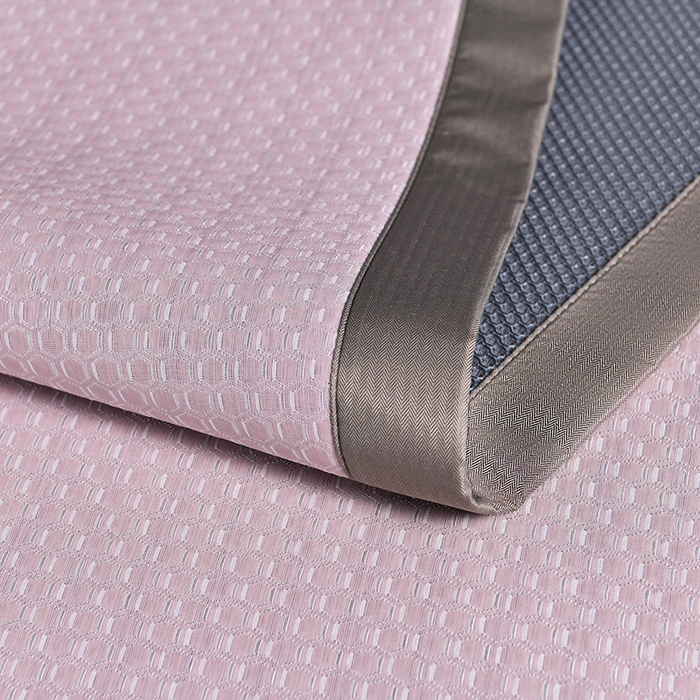 91家纺网 家纺一手货源 找家纺 小牛席业 【正宗凉感】2023新款小冰块-凉感冰丝席凉席藤席竹席乳胶席 小冰块-凉感冰丝席（粉色）