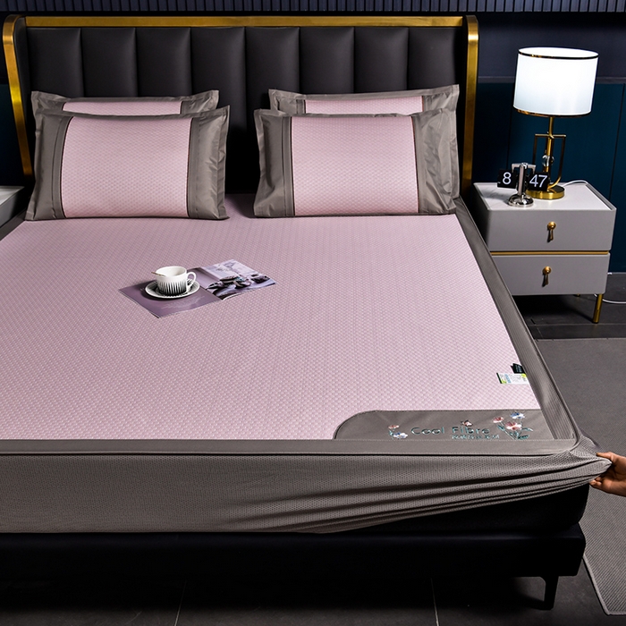 91家纺网 家纺一手货源 找家纺 （总）小牛席业 【正宗凉感】2023新款小冰块-凉感冰丝席（床笠款）凉席藤席竹席乳胶席