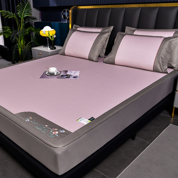 91家纺网 家纺一手货源 找家纺 （总）小牛席业 【正宗凉感】2023新款小冰块-凉感冰丝席（床笠款）凉席藤席竹席乳胶席