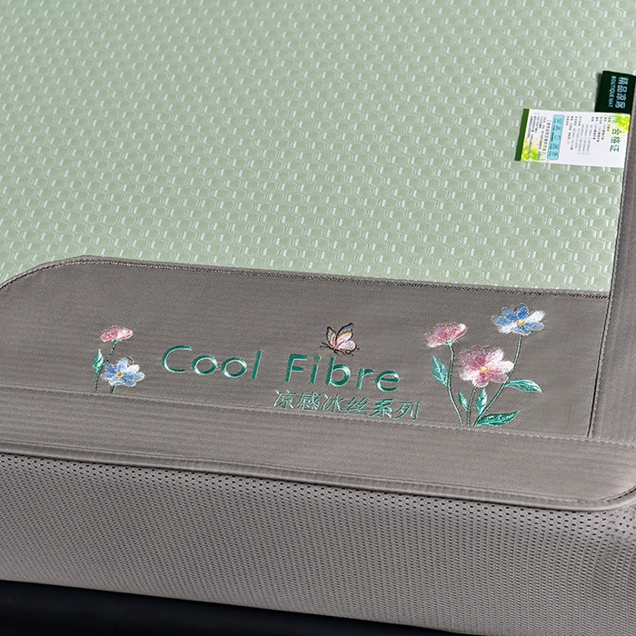 91家纺网 家纺一手货源 找家纺 小牛席业 【正宗凉感】2023新款小冰块-凉感冰丝席（床笠款）凉席藤席竹席乳胶席 小冰块-凉感冰丝席-床笠款（绿色）