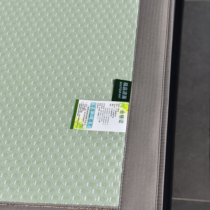 91家纺网 家纺一手货源 找家纺 小牛席业 【正宗凉感】2023新款小冰块-凉感冰丝席（床笠款）凉席藤席竹席乳胶席 小冰块-凉感冰丝席-床笠款（绿色）