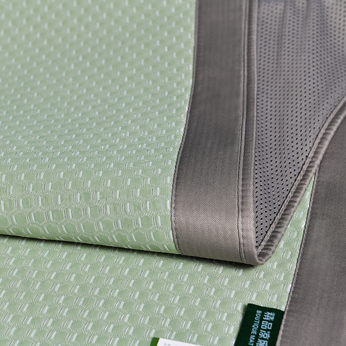 91家纺网 家纺一手货源 找家纺 小牛席业 【正宗凉感】2023新款小冰块-凉感冰丝席（床笠款）凉席藤席竹席乳胶席 小冰块-凉感冰丝席-床笠款（绿色）