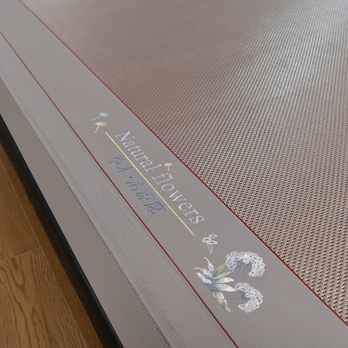 91家纺网 家纺一手货源 找家纺 小牛席业 2026新款加厚款-绣球草本清凉冰藤席系列（床笠款）清凉席凉席藤席冰藤席冰丝席草席竹席乳胶席凉感豆豆 加厚款-绣球草本清凉席（床笠款）香槟