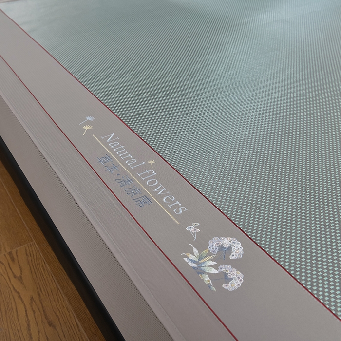 91家纺网 家纺一手货源 找家纺 小牛席业 2026新款加厚款-绣球草本清凉冰藤席系列（床笠款）清凉席凉席藤席冰藤席冰丝席草席竹席乳胶席凉感豆豆 加厚款-绣球草本清凉席（床笠款）绿色