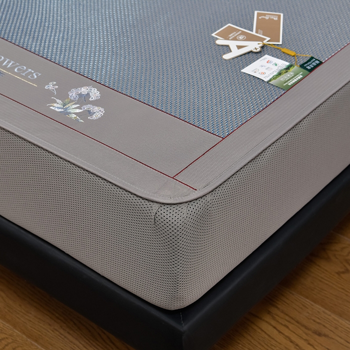 91家纺网 家纺一手货源 找家纺 小牛席业 2026新款加厚款-绣球草本清凉冰藤席系列（床笠款）清凉席凉席藤席冰藤席冰丝席草席竹席乳胶席凉感豆豆 加厚款-绣球草本清凉席（床笠款）蓝色