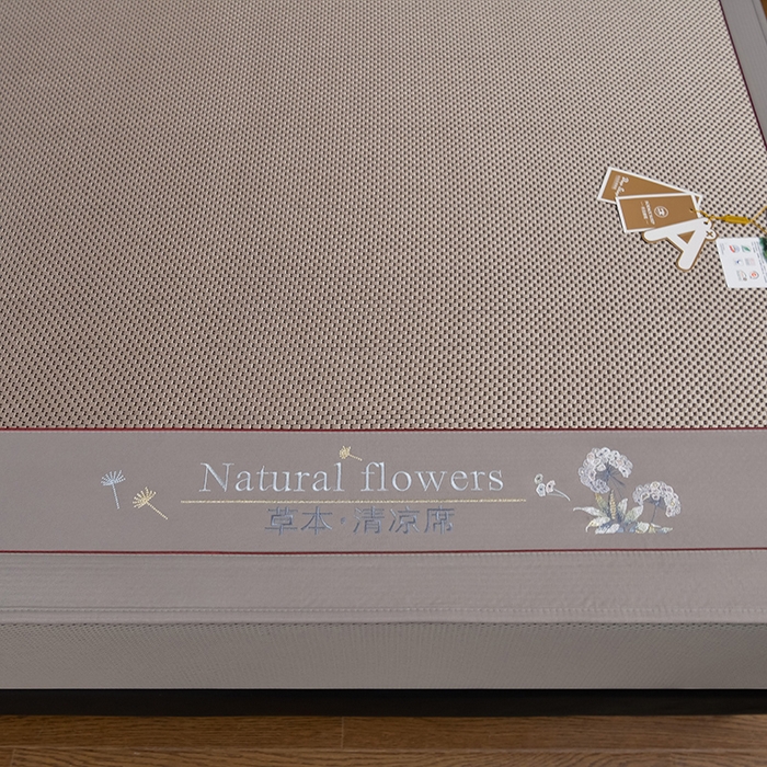 91家纺网 家纺一手货源 找家纺 小牛席业 2026新款加厚款-绣球草本清凉冰藤席系列（床笠款）清凉席凉席藤席冰藤席冰丝席草席竹席乳胶席凉感豆豆 加厚款-绣球草本清凉席（床笠款）香槟