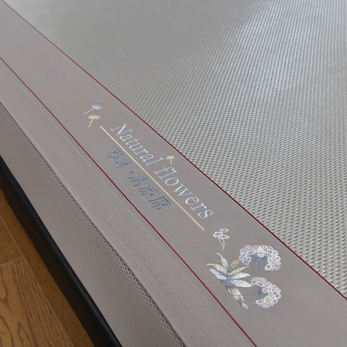 91家纺网 家纺一手货源 找家纺 小牛席业 2026新款加厚款-绣球草本清凉冰藤席系列（床笠款）清凉席凉席藤席冰藤席冰丝席草席竹席乳胶席凉感豆豆 加厚款-绣球草本清凉席（床笠款）银灰