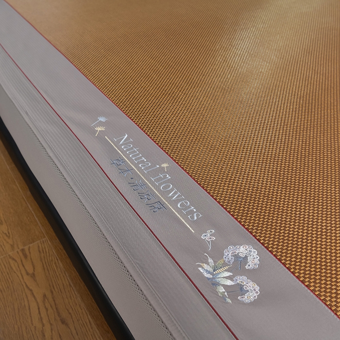 91家纺网 家纺一手货源 找家纺 小牛席业 2026新款加厚款-绣球草本清凉冰藤席系列（床笠款）清凉席凉席藤席冰藤席冰丝席草席竹席乳胶席凉感豆豆 加厚款-绣球草本清凉席（床笠款）咖色