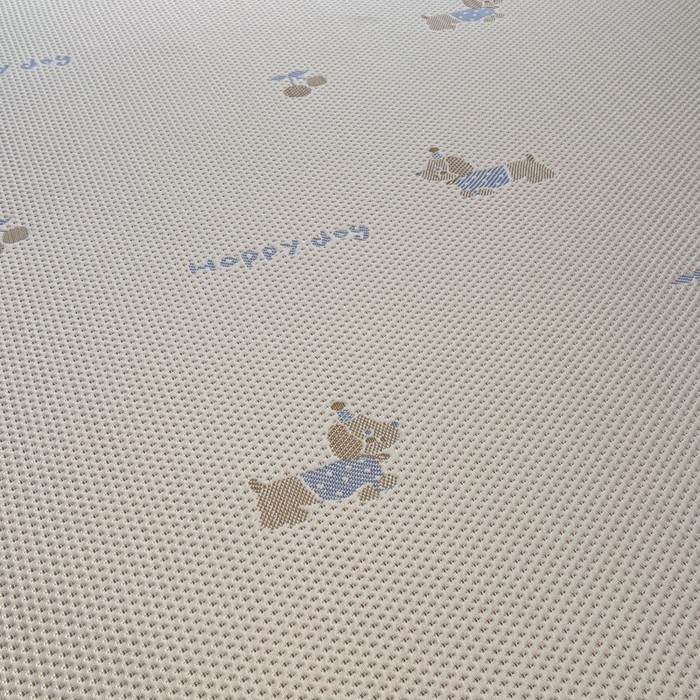 91家纺网 家纺一手货源 找家纺 凯罗 2026新款卡通实拍小红书爆款凉豆豆绣花床席可水洗床席席子 小萌狗