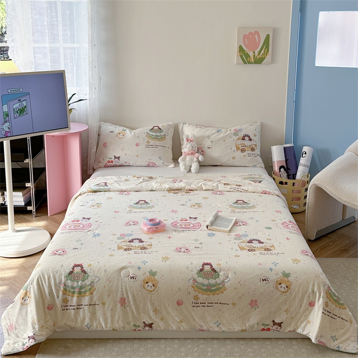 暖生活 2026新款牛奶针织小清新大豆夏被 蛋糕铺