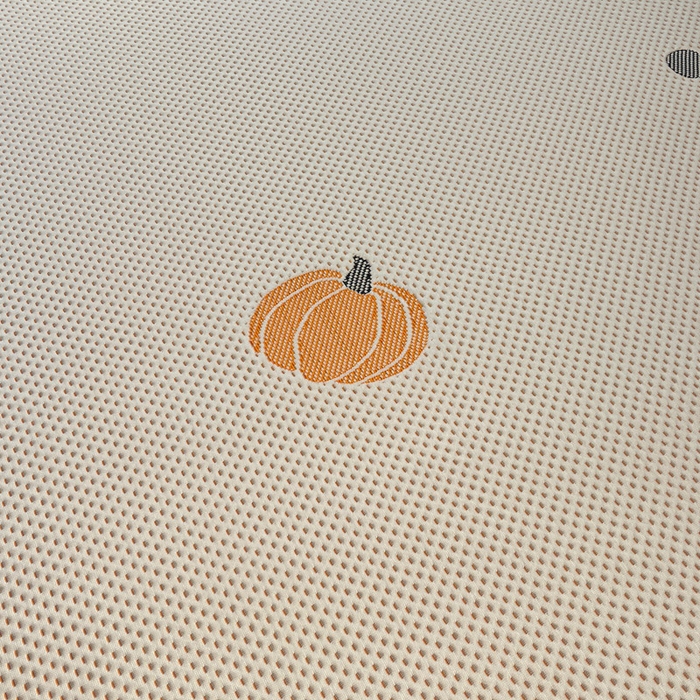 91家纺网 家纺一手货源 找家纺 凯罗 2026新款卡通实拍小红书爆款凉豆豆绣花床席可水洗床席席子 小南瓜-桔