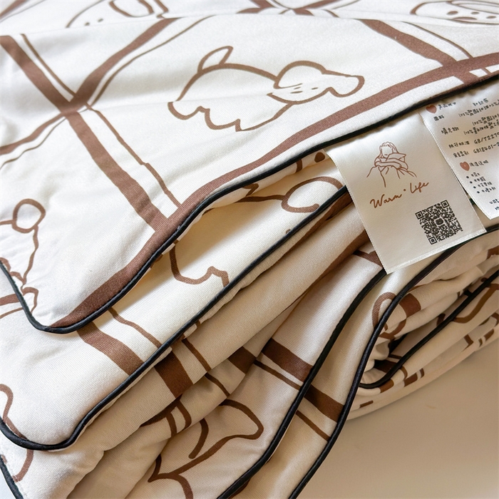 91家纺网 家纺一手货源 找家纺 暖生活 2026新款牛奶针织小清新大豆夏被 格子铺