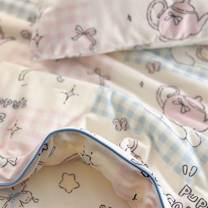 91家纺网 家纺一手货源 找家纺 暖生活 2026新款牛奶针织小清新大豆夏被 咩咩羊