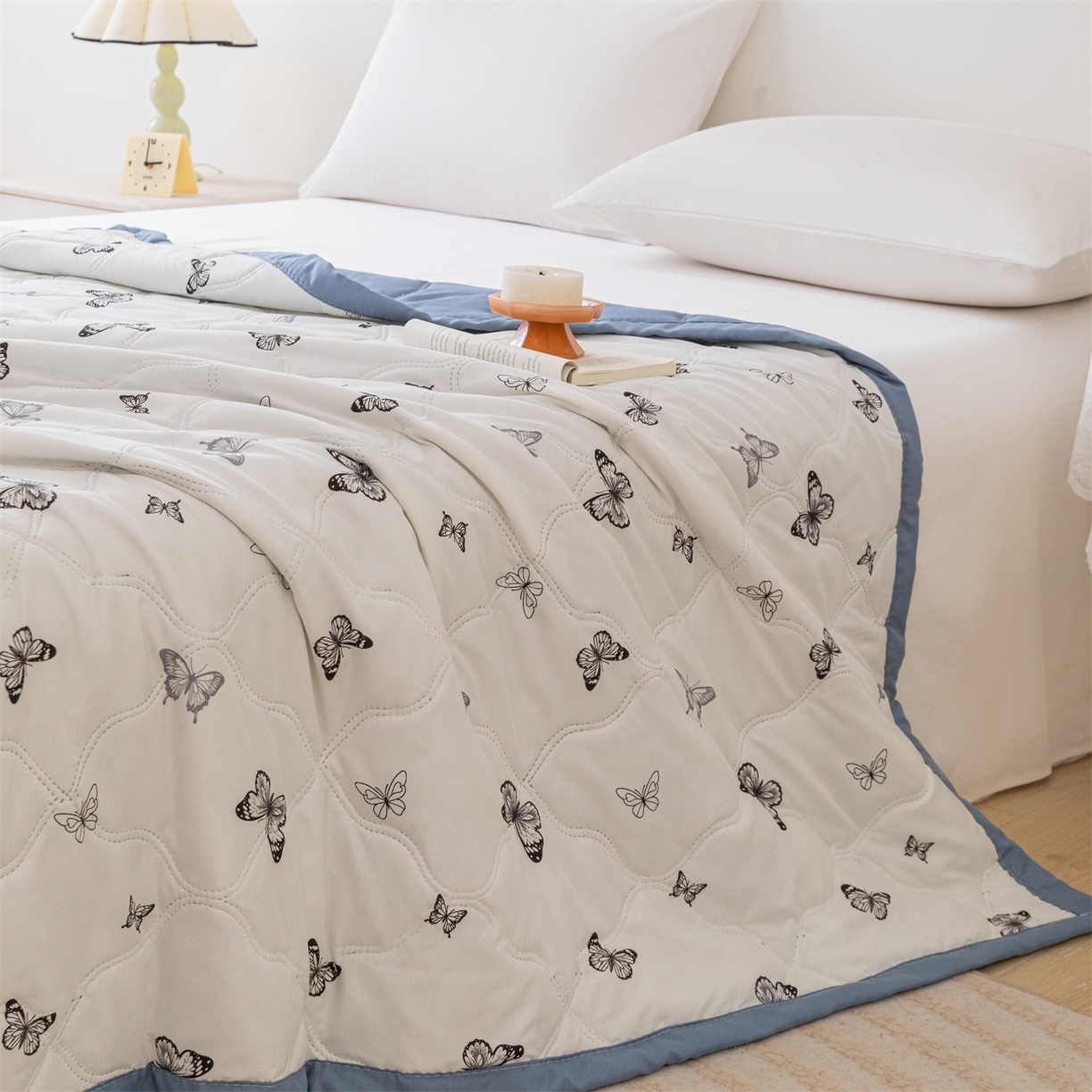 91家纺网 家纺一手货源 找家纺 （总）伊凡 2025新款亲肤磨毛印花夏凉被空调被子薄盖毯被