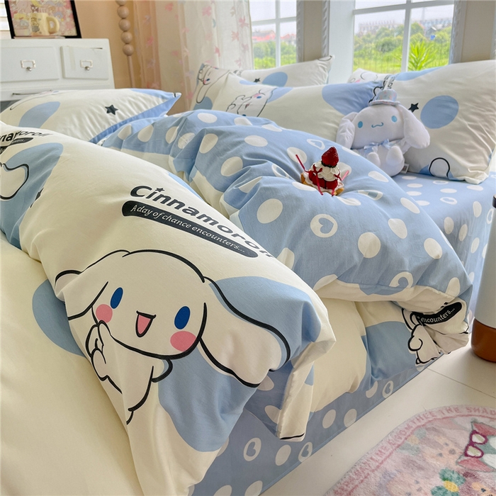 （总）桃子家居 2026新款A类三丽鸥正版授权卡通数码印花混搭纯棉印花系列四件套