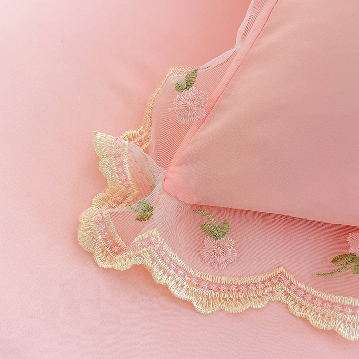 91家纺网 家纺一手货源 找家纺 （总）苏米娜 2026春夏超柔水洗棉床裙款四件套-唯爱系列