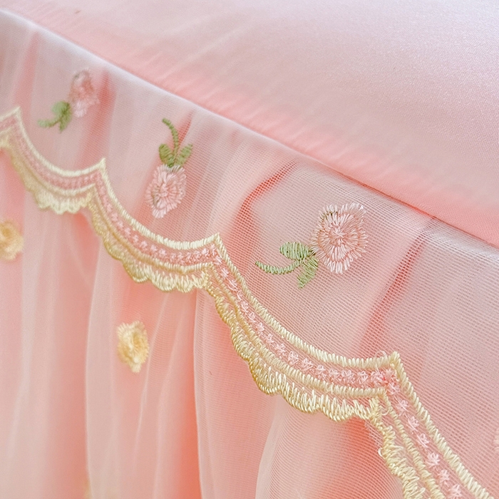 91家纺网 家纺一手货源 找家纺 （总）苏米娜 2026春夏超柔水洗棉床裙款四件套-唯爱系列