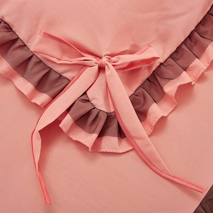 91家纺网 家纺一手货源 找家纺 （总）沐珩家纺 2026新款纯色磨毛床裙四件套-悦色系列