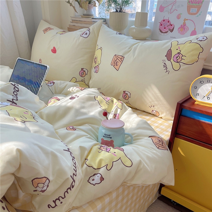 桃子家居 2026新款A类三丽鸥正版授权卡通数码印花混搭纯棉印花系列四件套 棉三丽鸥-黄油布丁狗