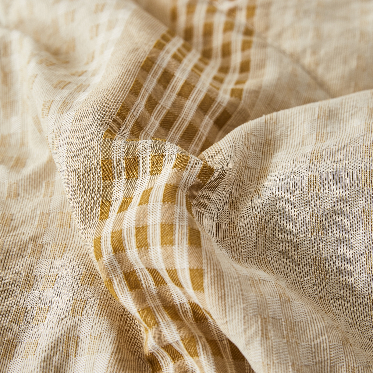 91家纺网 家纺一手货源 找家纺 心悦家纺 2026新款日式A类水洗色织提花大豆纤维被子被芯 织雅-驼色