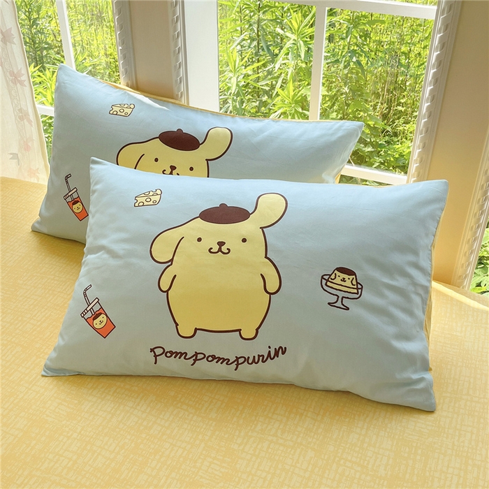 91家纺网 家纺一手货源 找家纺 桃子家居 2026新款A类三丽鸥正版授权卡通数码印花混搭纯棉印花系列四件套 棉三丽鸥-混搭焦糖布丁狗