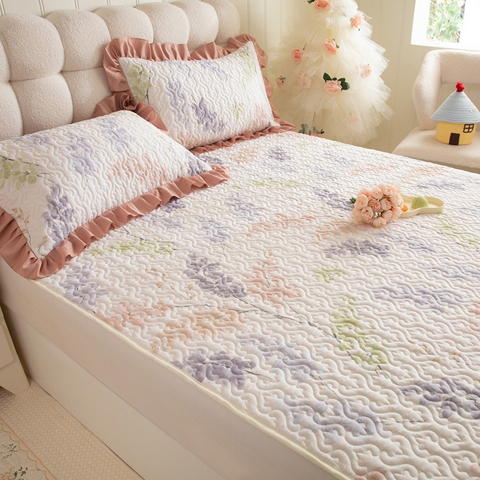 91家纺网 家纺一手货源 找家纺 （总）美达家纺 2026新款全棉夹棉床垫三件套系列