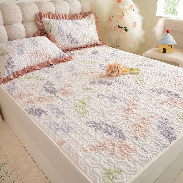 91家纺网 家纺一手货源 找家纺 （总）美达家纺 2026新款全棉夹棉床垫三件套系列