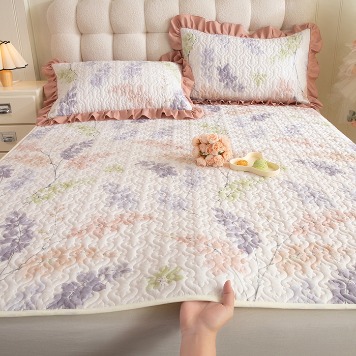 91家纺网 家纺一手货源 找家纺 （总）美达家纺 2026新款全棉夹棉床垫三件套系列