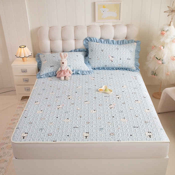 91家纺网 家纺一手货源 找家纺 （总）美达家纺 2026新款全棉夹棉床垫三件套系列